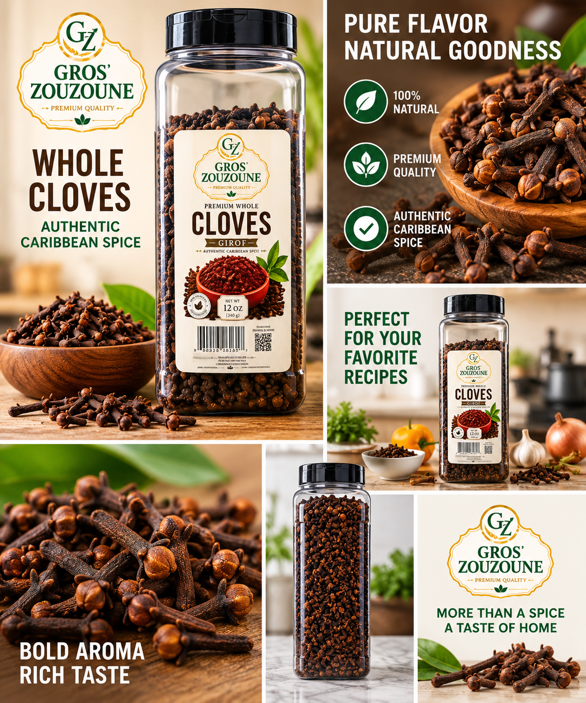 GROS ZOUZOUNE™ – Premium Whole Cloves 12 oz