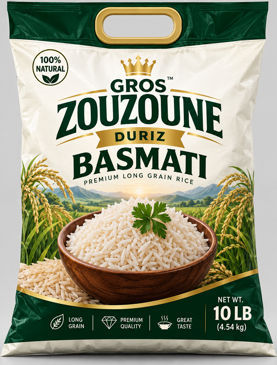 GROS ZOUZOUNE™ Premium Basmati Rice – 10 LB (4.54 kg)