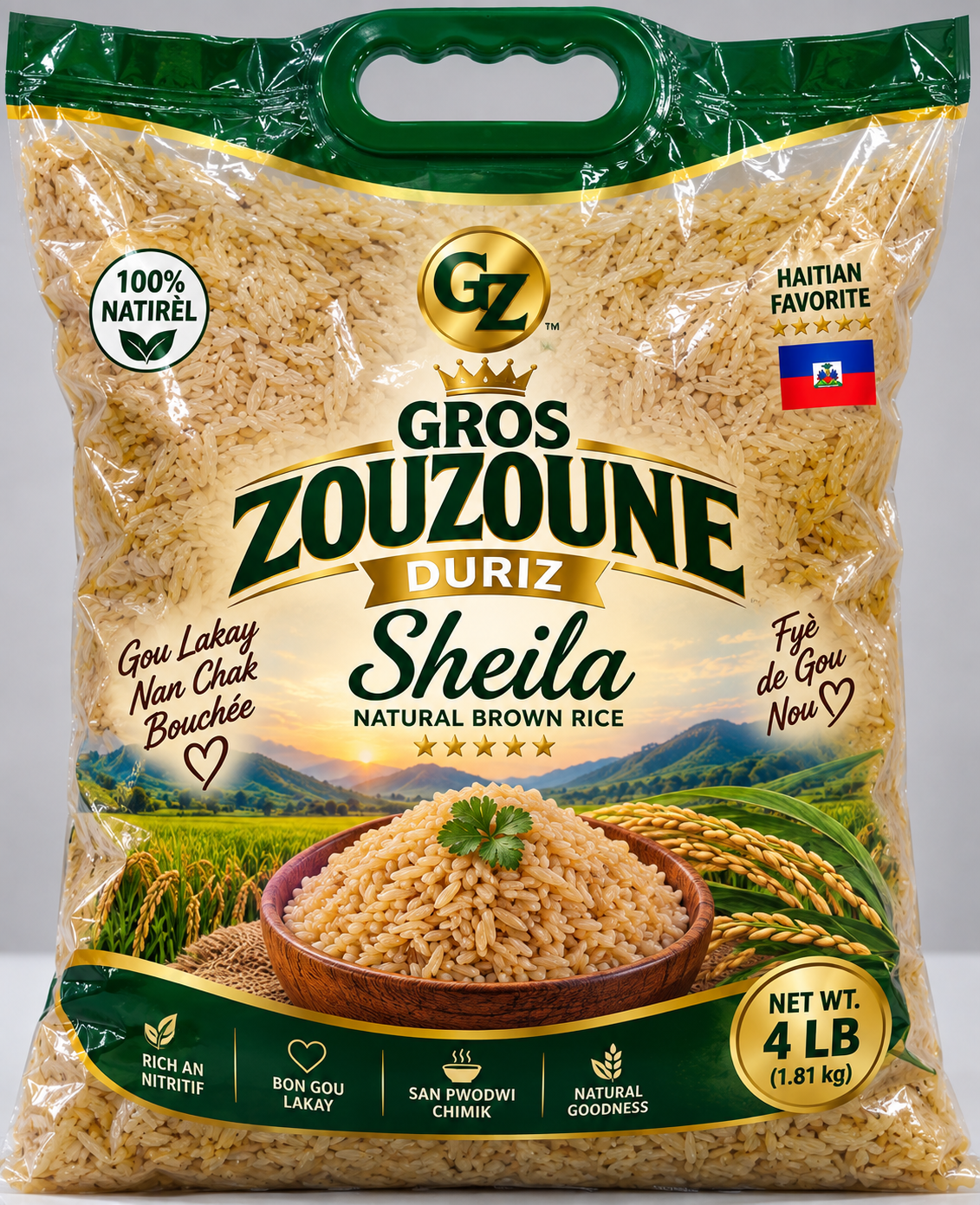GROS ZOUZOUNE™ Duriz Sheila – Natural Brown Rice 4 LB